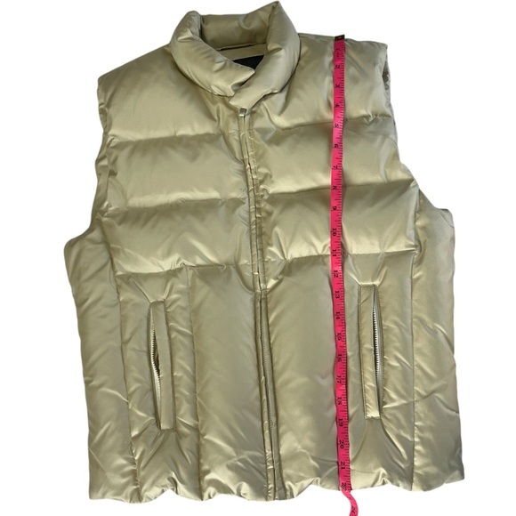 Banana Republic Down Puffer Vest Pale Yellow Size M - Picture 4 of 6